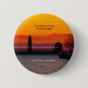 Grand Haven South Pierhead Lights - Schaltfläche S Button