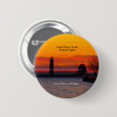 Grand Haven South Pierhead Lights - Schaltfläche S Button (Vorne & Hinten)