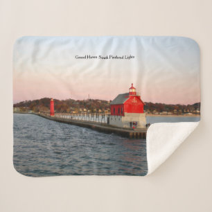Grand Haven South Pierhead Lights Sherpa-Decke Sherpadecke