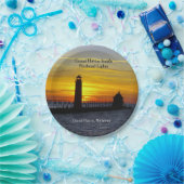 Grand Haven South Pierhead Lights Sonnenuntergang Pappteller (Party)