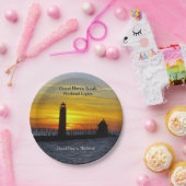 Grand Haven South Pierhead Lights Sonnenuntergang Pappteller (Party)