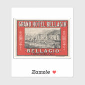 Grand Hotel Bellagio Italien Aufkleber (Blatt)