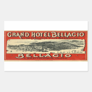 Grand Hotel Bellagio Rechteckiger Aufkleber