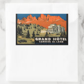 Grand Hotel Carezza Al Lago Reisegepäck Rechteckiger Aufkleber (Tasche)