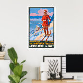 Grand Hotel du Pont Switzerland Vintage Ski Poster (Heimbüro)