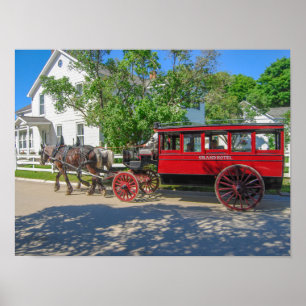 Grand Hotel-Kutsche, Mackinac Island, Michigan Poster