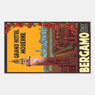 Grand Hotel Modern Berganmo Italien Rechteckiger Aufkleber