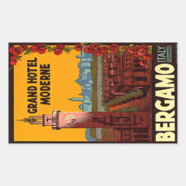 Grand Hotel Modern Bergano Italien Rechteckiger Aufkleber