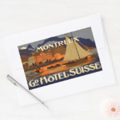 Grand Hotel Suisse Montreux Rechteckiger Aufkleber (Umschlag)