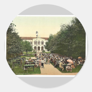 Grand Hotel und Kurgarten, Norderney, Deutschland  Runder Aufkleber