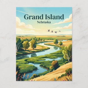 Grand Island, Nebraska Postkarte