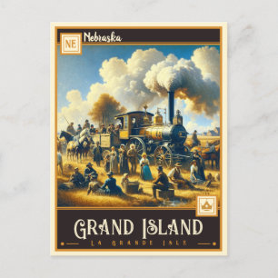 Grand Island, Nebraska Vintage Postkarte