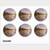 Grand Island Sunset Runder Aufkleber (Blatt)