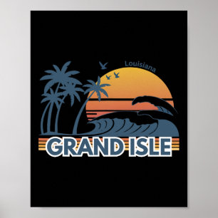 Grand Isle Louisiana Männer Frauen Urlaub Sommer  Poster