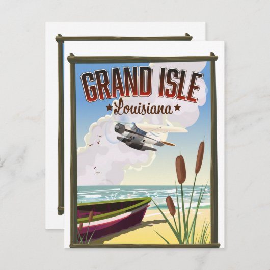 Grand Isle, Louisiana Reiseplakat (Vorne/Hinten)