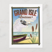 Grand Isle, Louisiana Reiseplakat Postkarte (Vorderseite)
