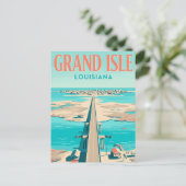 Grand Isle USA Postkarte (Stehend Vorderseite)