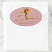 Grand Jeté Ballettstellung Ovaler Aufkleber (Tasche)