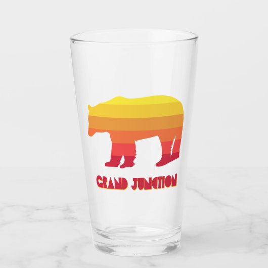 Grand Junction Colorado Regenbogenbär Glas (Vorderseite)