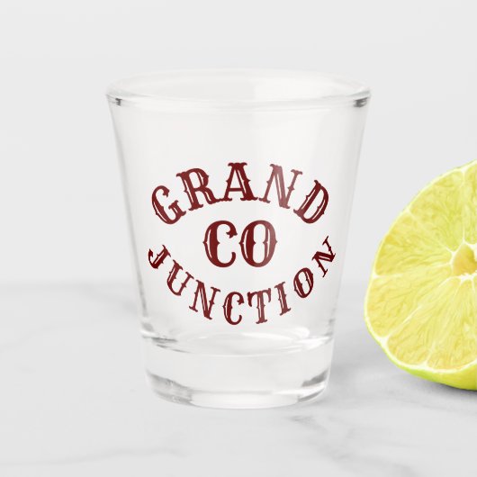 Grand Junction, Colorado Schnapsglas (Vorderseite)