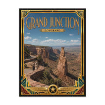 Grand Junction Colorado Vintage Art Deco Golden