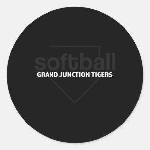 Grand Junction Tigers Softball Heimplatte Runder Aufkleber