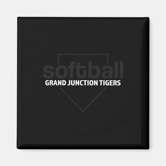 Grand Junction Tigers Softball Home Plate Magnet (Vorne)