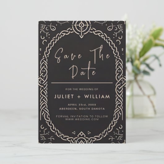 Grand keltic Nordic Medieval Jazz Save The Date (Stehend Vorderseite)