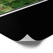 Grand Lake Celina Ohio Satellite Poster Karte (Ecke)