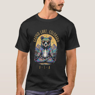 Grand Lake Colorado Abstrakter Bär Chill Zen Yoga T-Shirt
