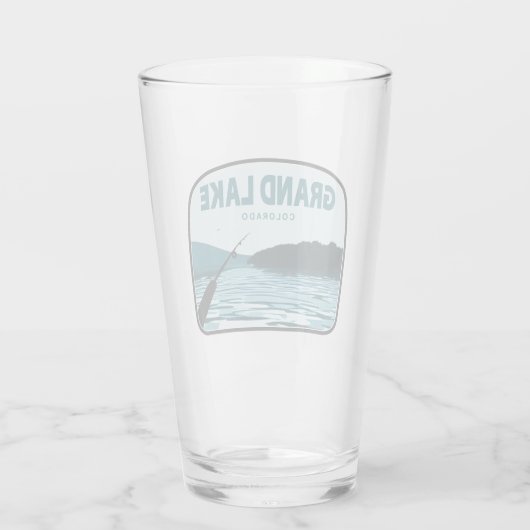 Grand Lake Colorado Angelrute Glas (Rückseite)