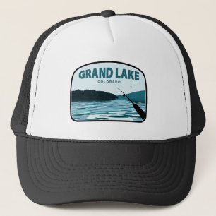 Grand Lake Colorado Angelrute Truckerkappe
