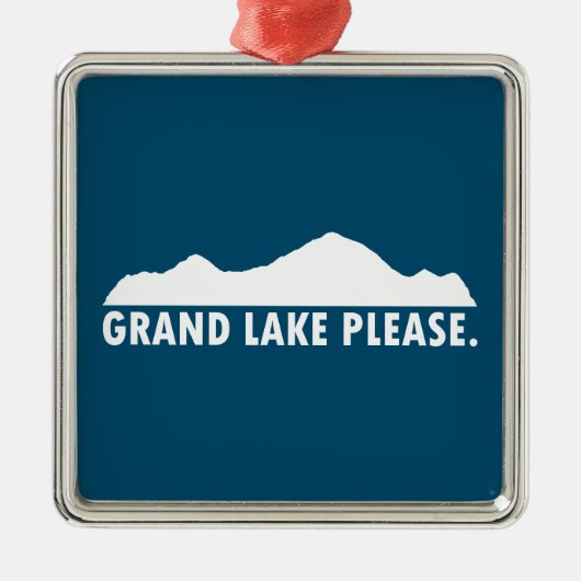 Grand Lake Colorado Bitte Ornament Aus Metall (Vorne)