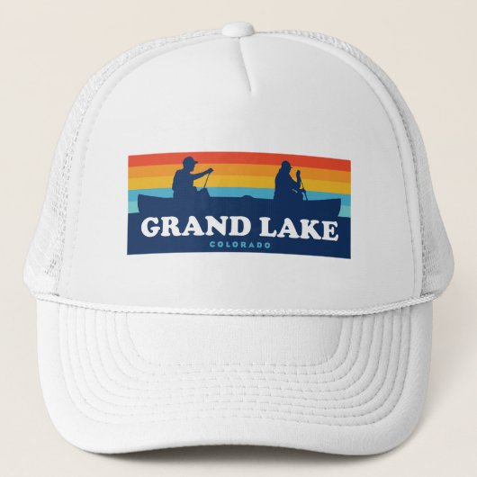Grand Lake Colorado Canoe Truckerkappe (Vorderseite)