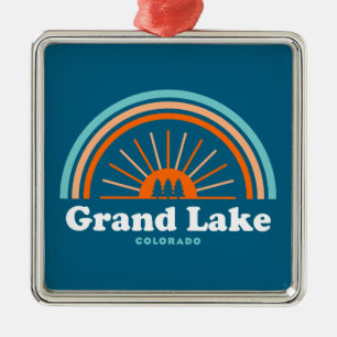 Grand Lake Colorado Rainbow Ornament Aus Metall