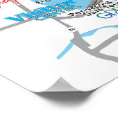 Grand Lake OK dimensionale Karte 19 Poster (Ecke)