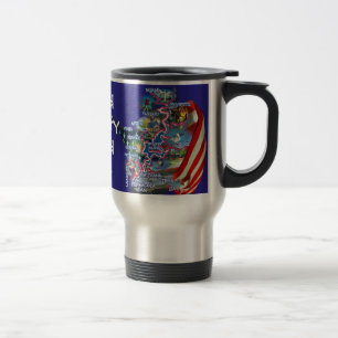 Grand Lake OK Karte Tasse