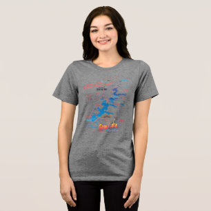 Grand Lake OK Map T-Shirt Tri-Blend Shirt