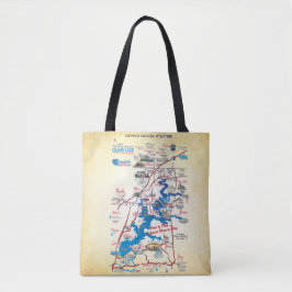 Grand Lake OK Maßkarte 20z Tote Bag Tasche