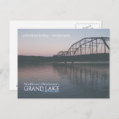 Grand Lake Oklahoma Postkarte unfertige Brücke 2 (Vorne/Hinten)