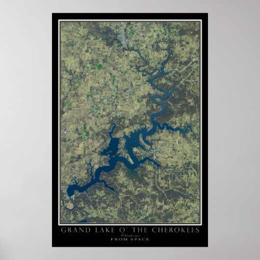 Grand Lake O'the Cherokees Oklahoma Satellite Poster (Vorne)