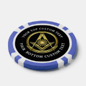 Grand Lodge Masonic Poker Chips | Lila und Gold (Einzeln)