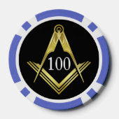 Grand Lodge Masonic Poker Chips | Lila und Gold (Rückseite)