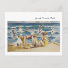 Grand Marais Beach Holiday Postcard Feiertagspostkarte