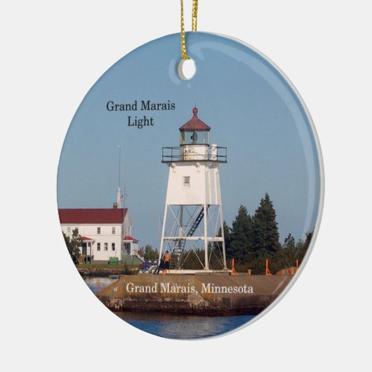 Grand Marais Light Circle Ornament (Links)