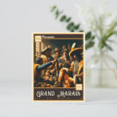 Grand Marais, Minnesota | VINTAG Postkarte (Stehend Vorderseite)