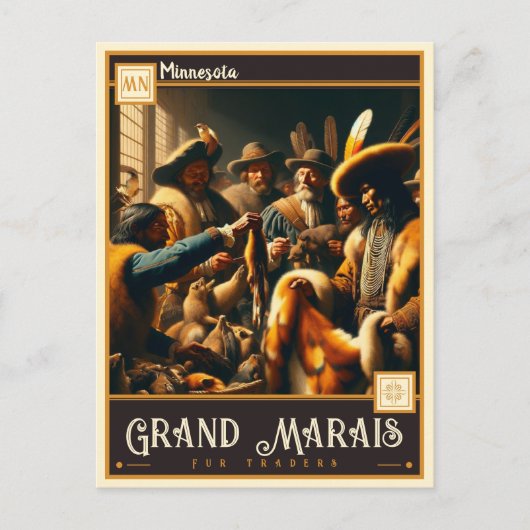 Grand Marais, Minnesota | VINTAG Postkarte (Vorderseite)