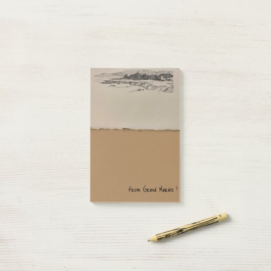 Grand Marais Notepad Post-it Klebezettel (Auf Schreibtisch)