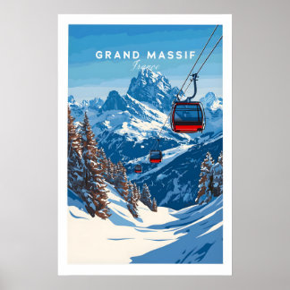 Grand Massif Ski Print 1 Poster