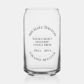 Grand Master Masonic Dosenglas (Rückseite)